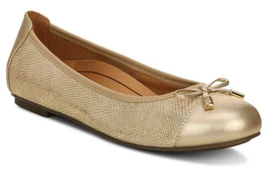 Vionic Women's Minna Ballet Flat Gold 4 Vionic Women's Minna Ballet Flat Gold - Image 2