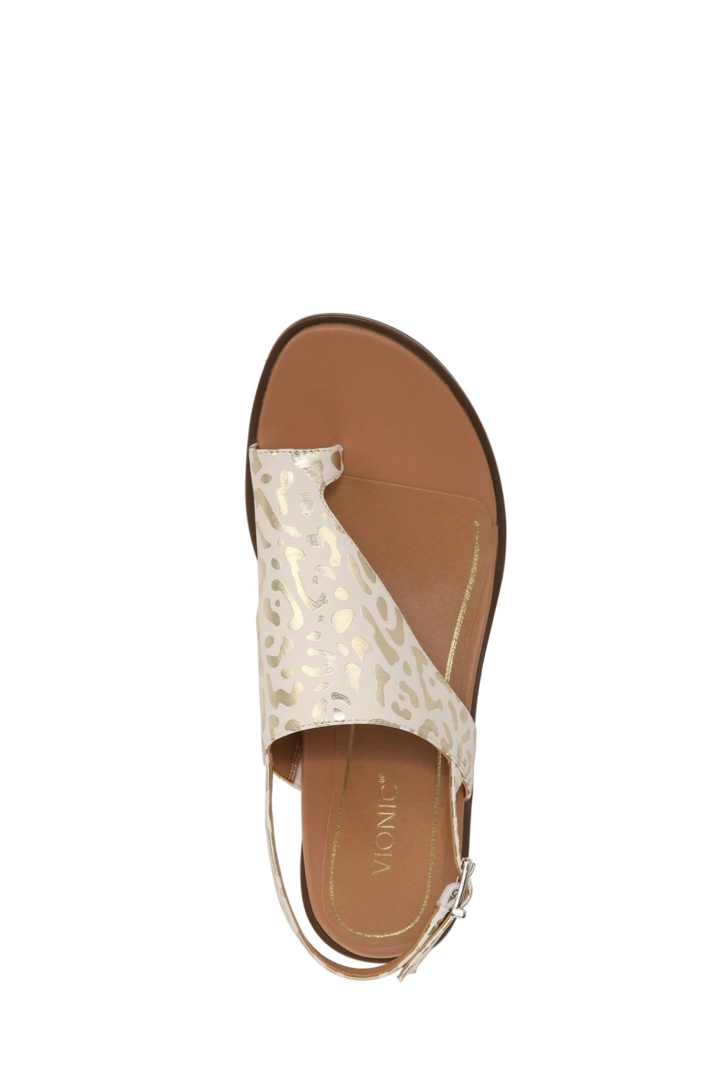 Vionic Ella Leopard Leather White Sandals 7 Vionic Ella Leopard Leather White Sandals - Image 5
