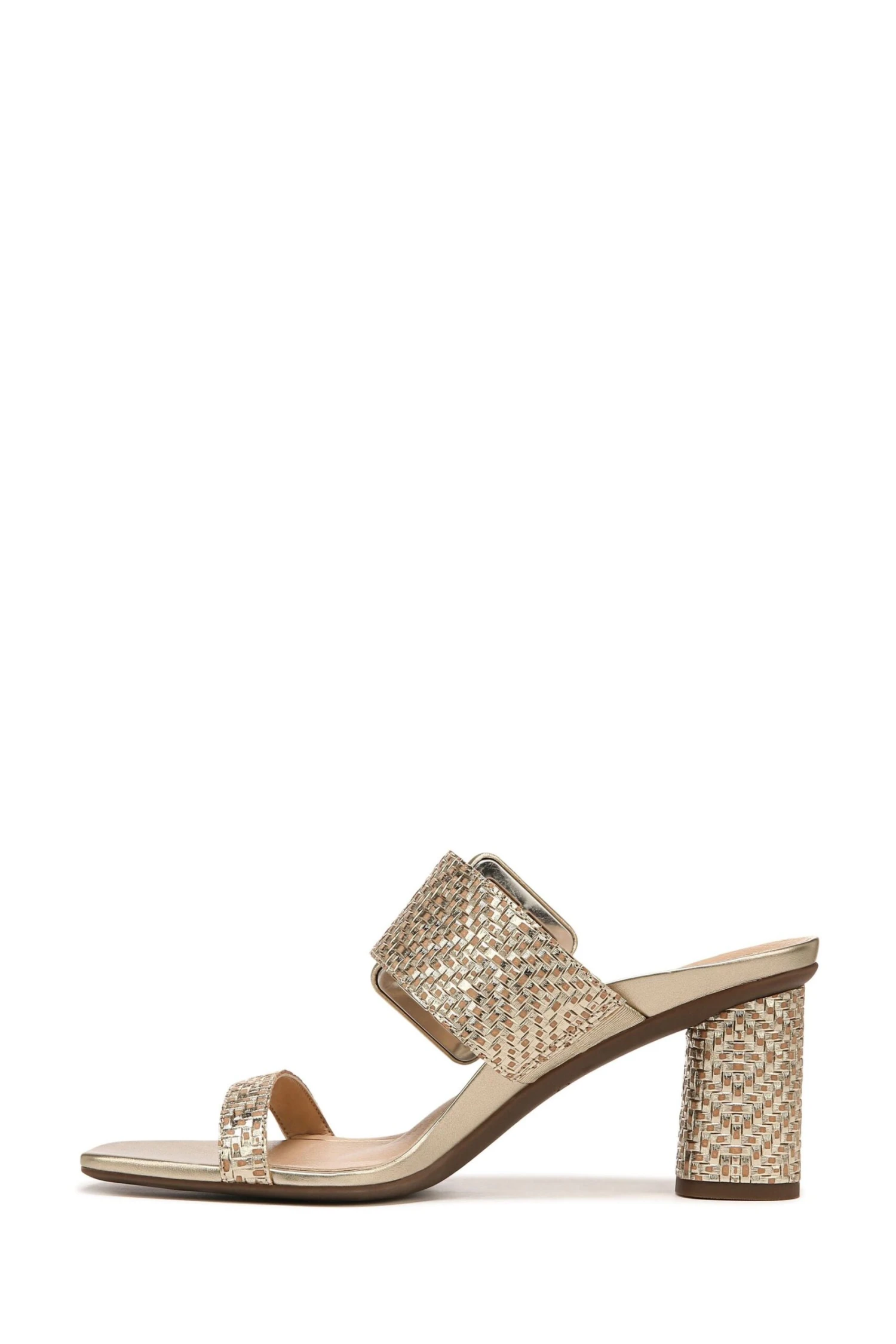 Vionic Gold Tone Tumbled Leather Brookell Slides 4 Vionic Gold Tone Tumbled Leather Brookell Slides - Image 2