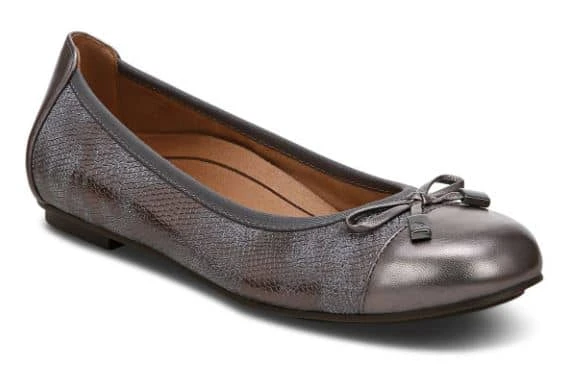 Vionic Women's Minna Ballet Flat Pewter 3 Vionic Women's Minna Ballet Flat Pewter