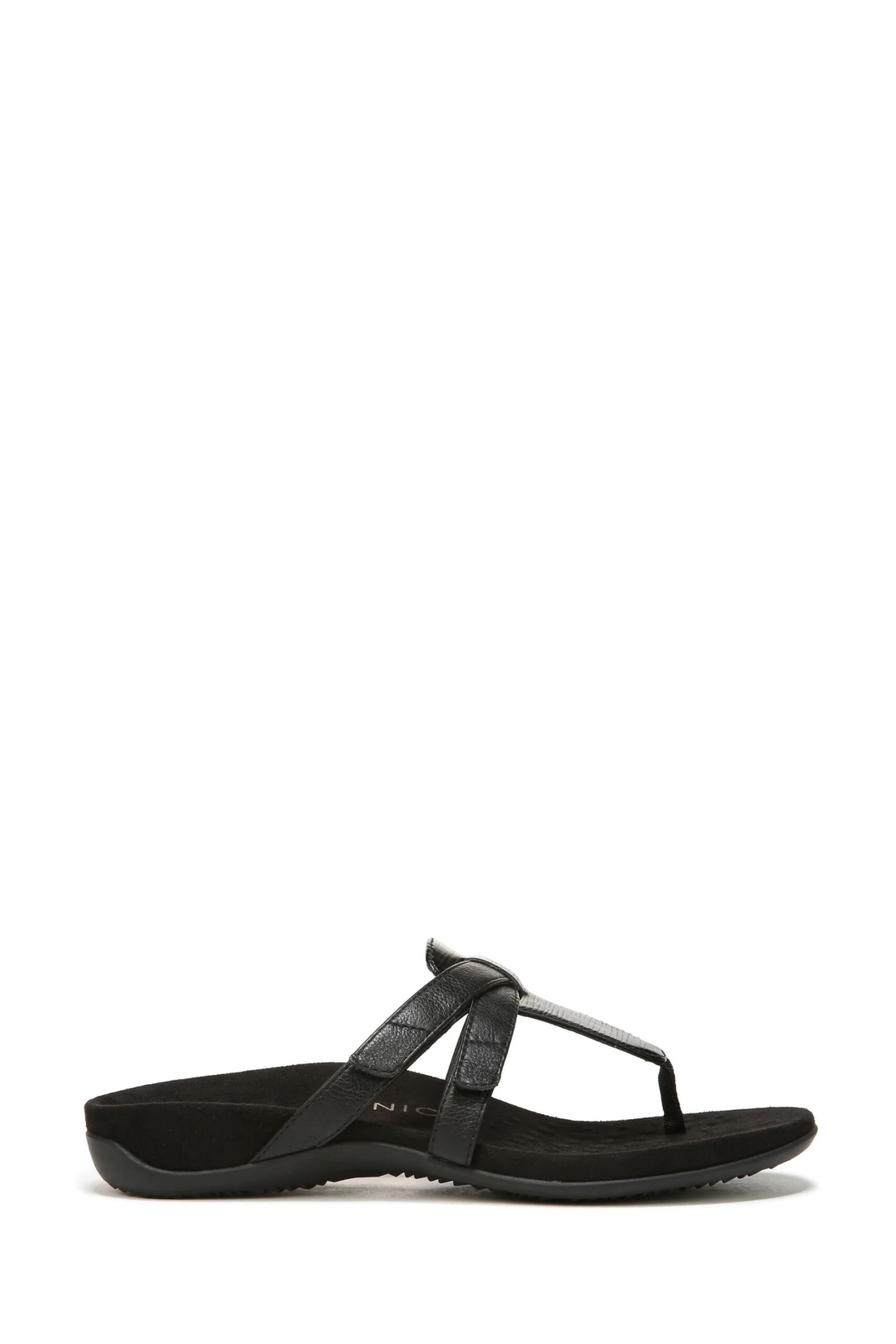Vionic Black Wavy Synthetic Leather Karley Slides 3 Vionic Black Wavy Synthetic Leather Karley Slides