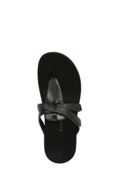 Vionic Black Wavy Synthetic Leather Karley Slides 12 Vionic Black Wavy Synthetic Leather Karley Slides -Vionic 248189s5