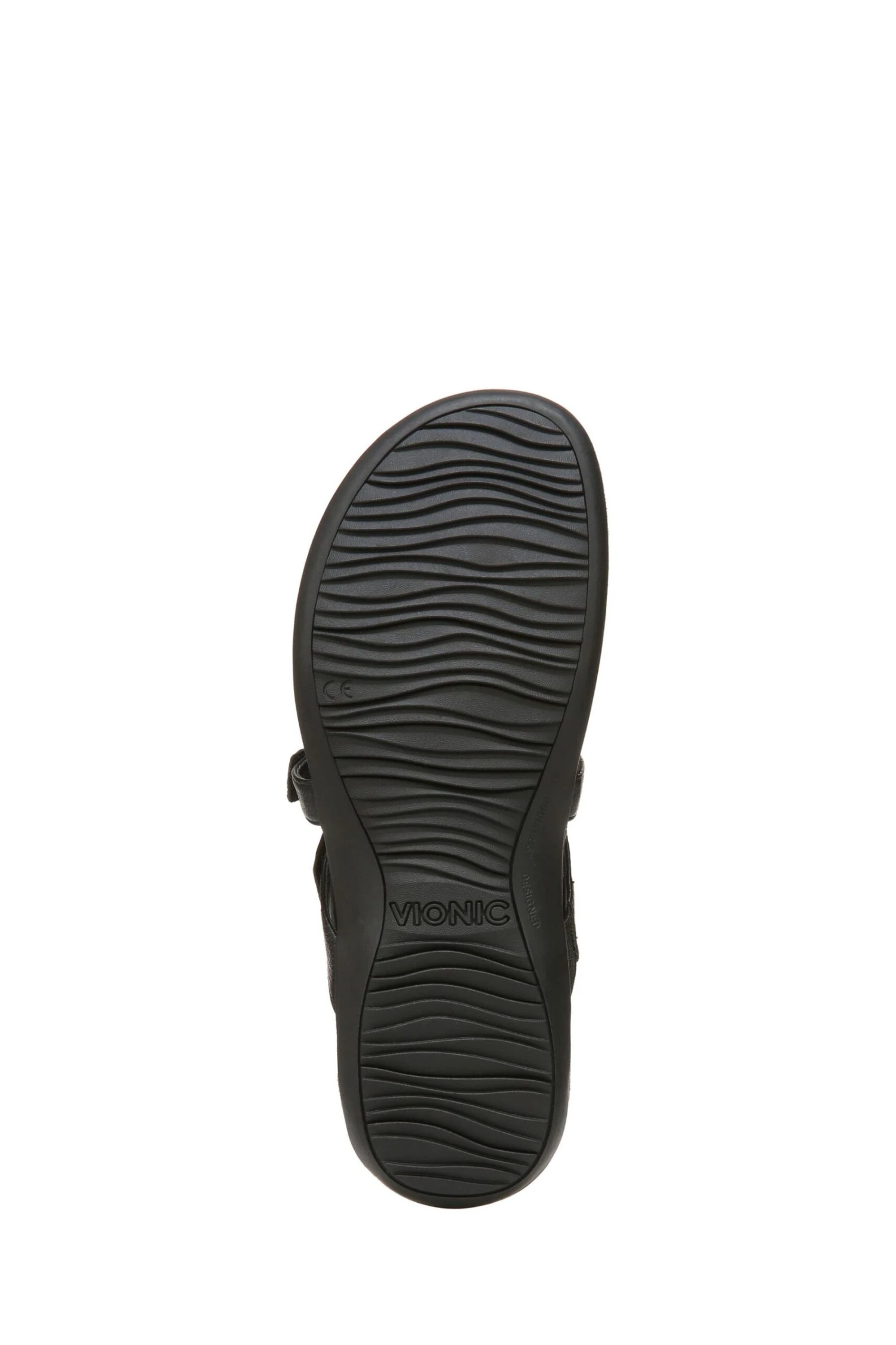 Vionic Black Wavy Synthetic Leather Karley Slides 8 Vionic Black Wavy Synthetic Leather Karley Slides - Image 6