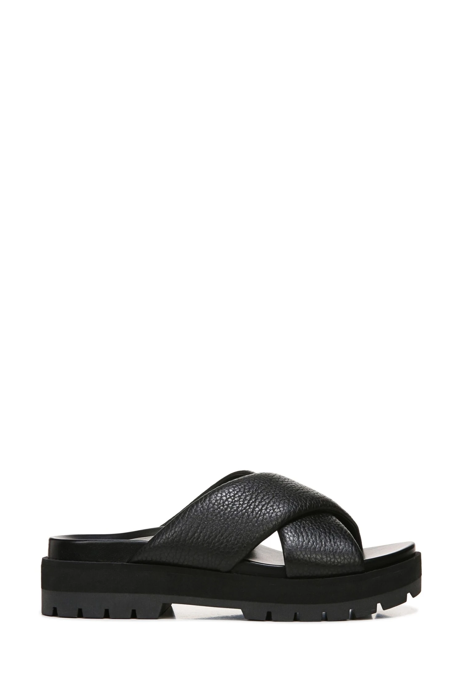 Vionic Black Tumbled Leather Vesta Slides 3 Vionic Black Tumbled Leather Vesta Slides