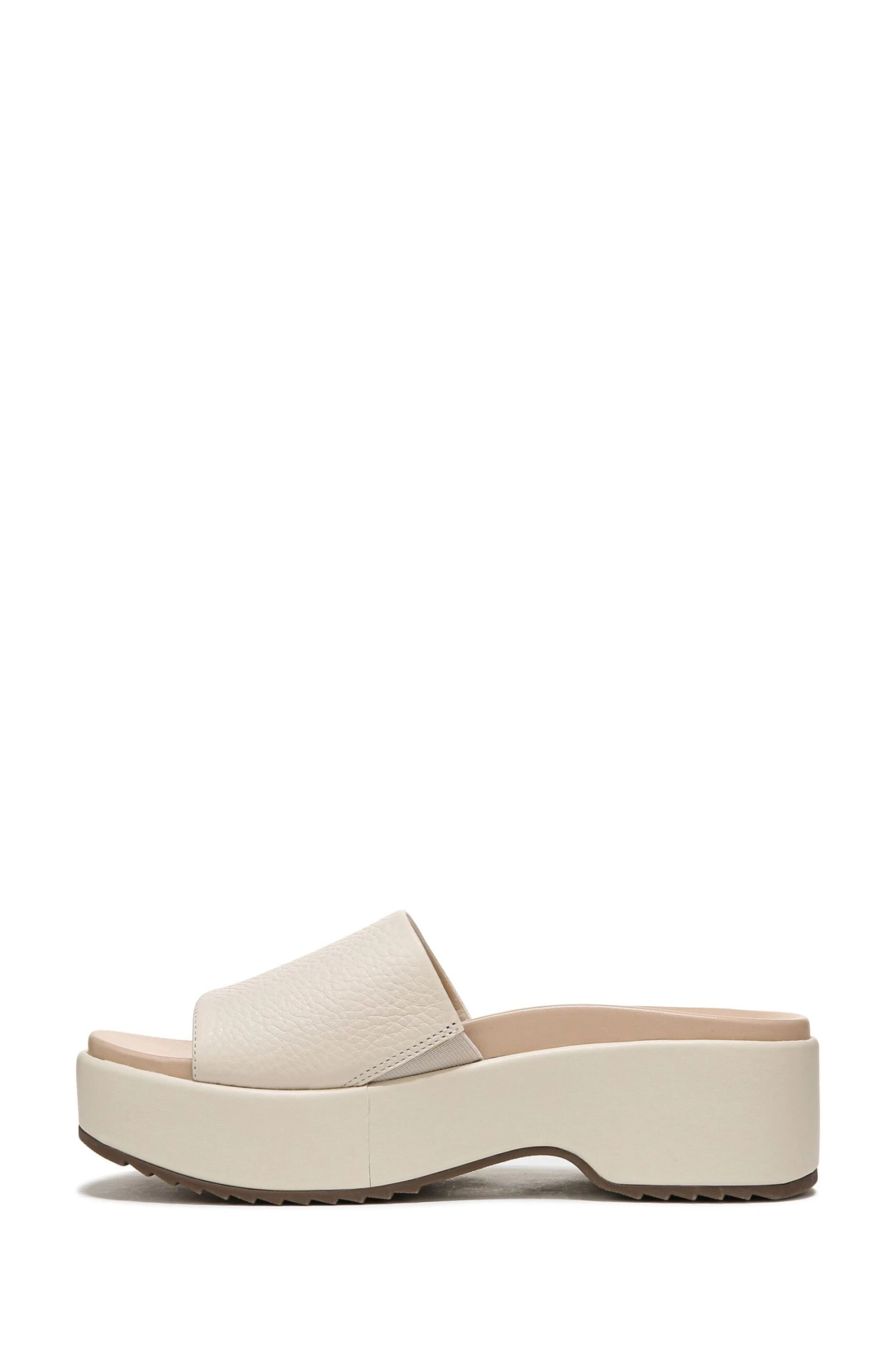 Vionic Cream Tumbled Leather Trista Slides 4 Vionic Cream Tumbled Leather Trista Slides - Image 2