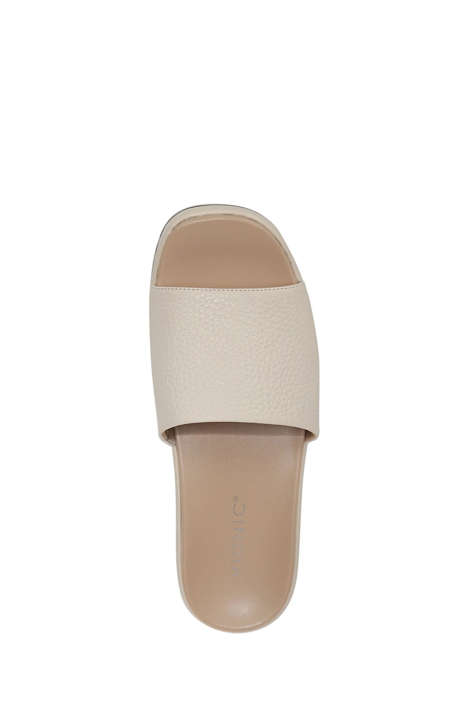 Vionic Cream Tumbled Leather Trista Slides 7 Vionic Cream Tumbled Leather Trista Slides - Image 5
