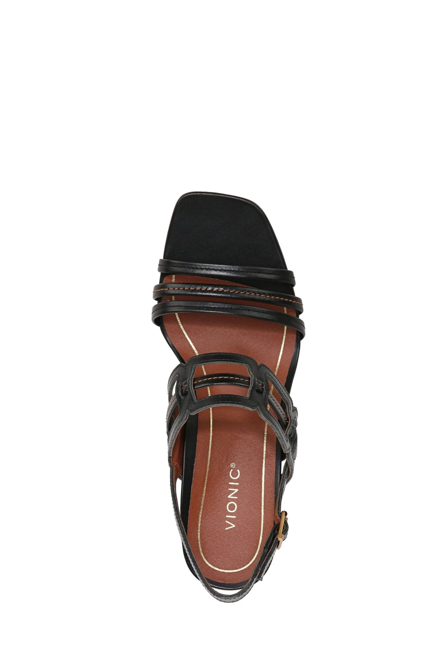 Vionic Black Leather Zaphira Heeled Sandals 7 Vionic Black Leather Zaphira Heeled Sandals - Image 5