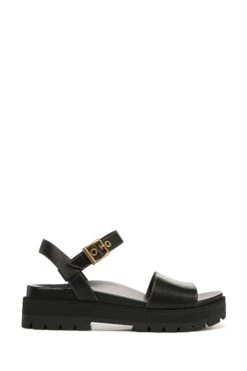 Vionic Black Leather Jamie Sandals