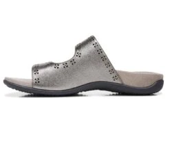 Vionic Women's Nakia Adjustable Slide Sandals Pewter Leather Metallic 12 Vionic Women's Nakia Adjustable Slide Sandals Pewter Leather Metallic -Vionic 4 1 21 3