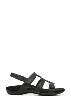 Vionic Amber Crocodile Black Sandals