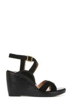 Vionic Black Suede Bonita Sandals