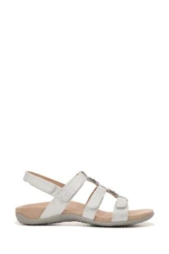 Vionic Natural Amber Metallic Linen Sandals