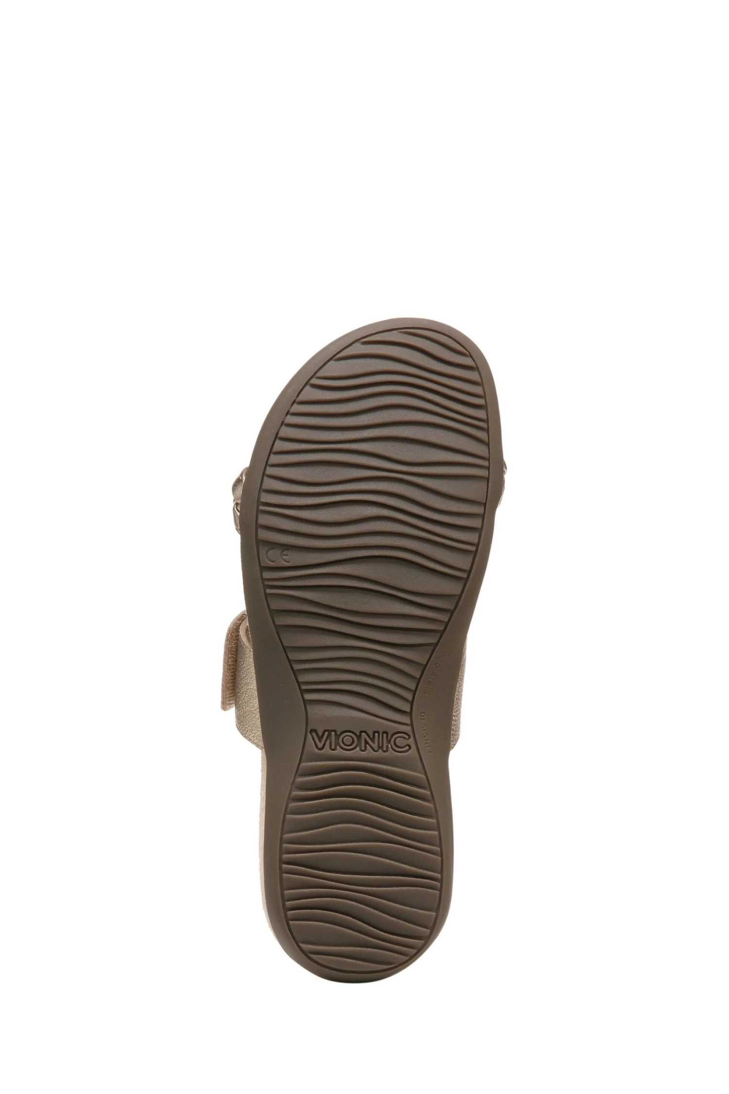 Vionic Gold Metal Tumbled Leather Jeanne Slides 8 Vionic Gold Metal Tumbled Leather Jeanne Slides - Image 6