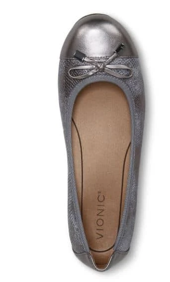 Vionic Women's Minna Ballet Flat Pewter 8 Vionic Women's Minna Ballet Flat Pewter - Image 6