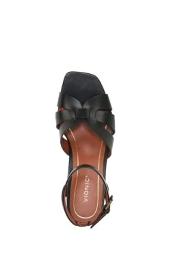 Vionic Black Marrin Leather Heeled Sandals 13 Vionic Black Marrin Leather Heeled Sandals -Vionic 669329s6