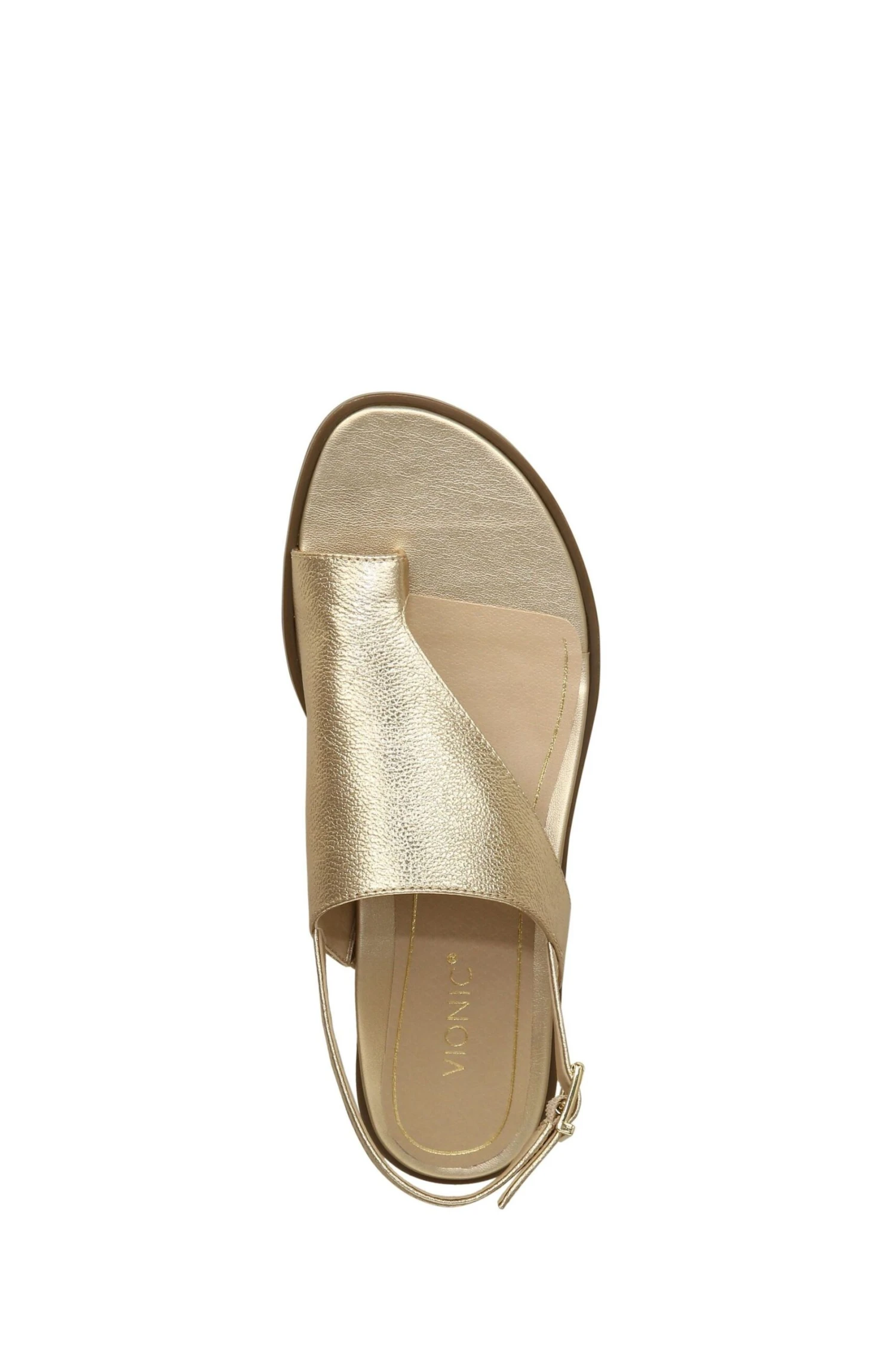 Vionic Gold Ella Tumbled Leather Sandals 7 Vionic Gold Ella Tumbled Leather Sandals - Image 5