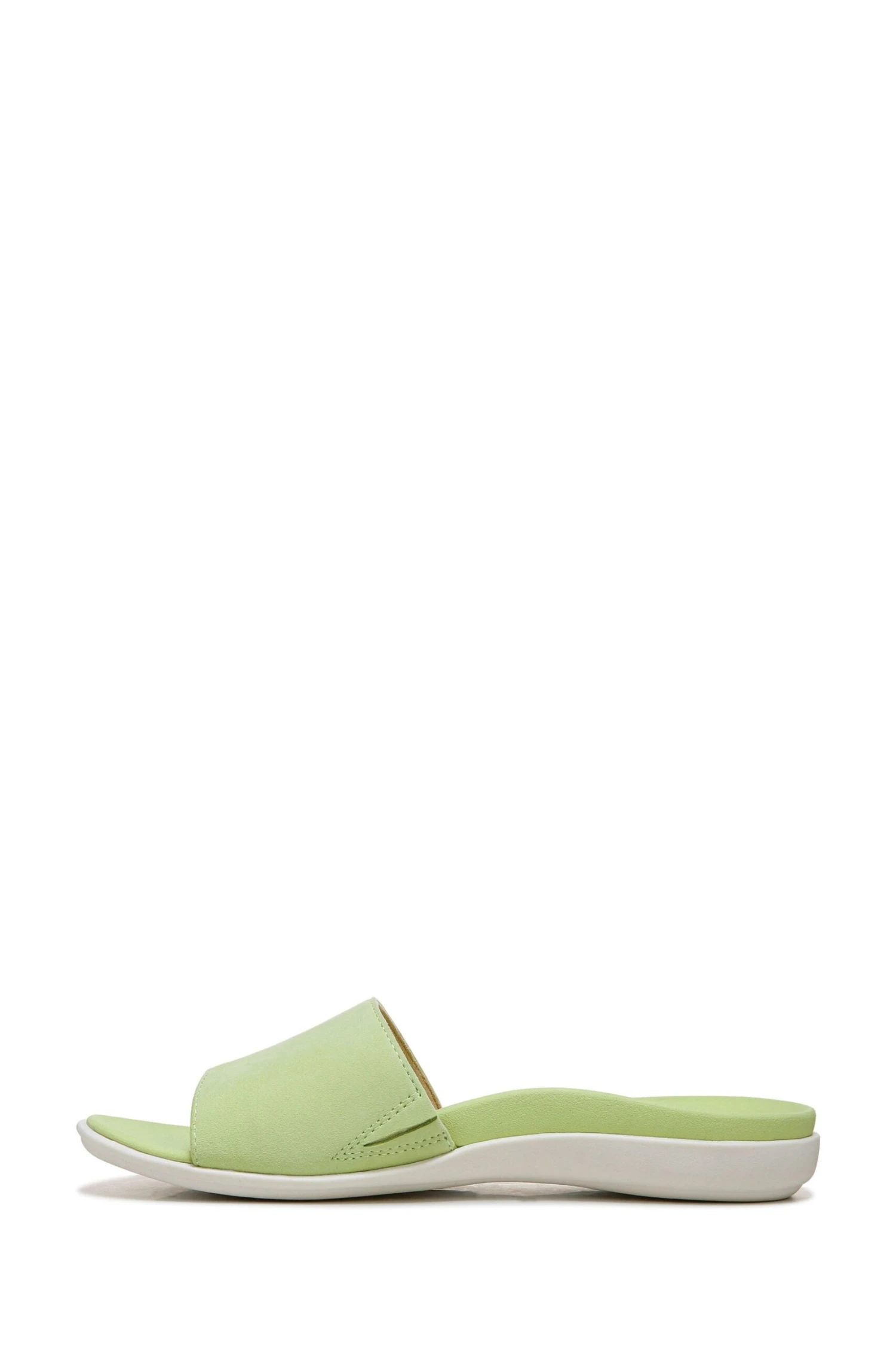 Vionic Val Pale Lime Suede Slides 4 Vionic Val Pale Lime Suede Slides - Image 2