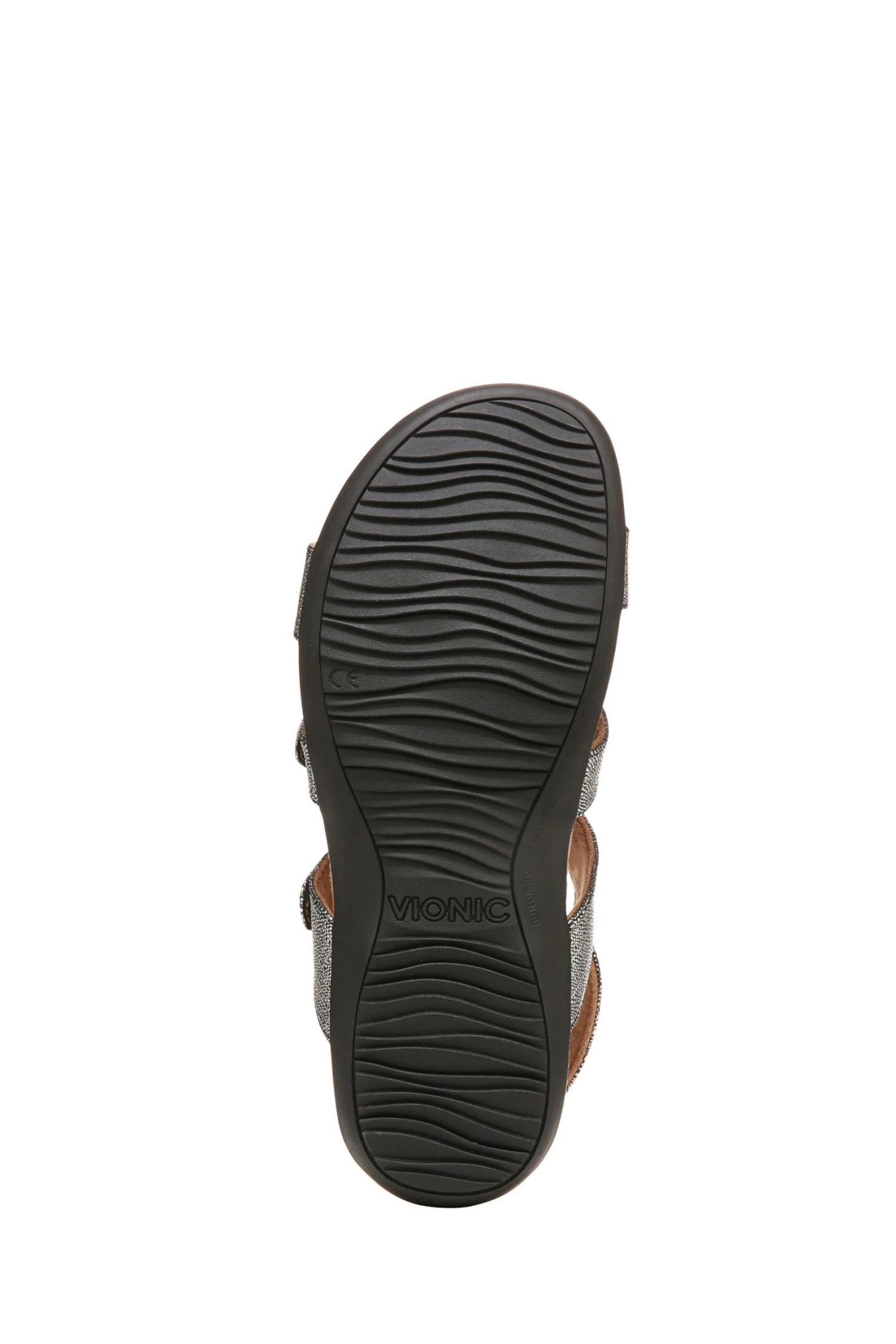 Vionic Metallic Linen Black Sandals 7 Vionic Metallic Linen Black Sandals - Image 5