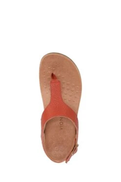 Vionic Orange Terra Clay Tumbled Leather Sandals -Vionic 931032s5