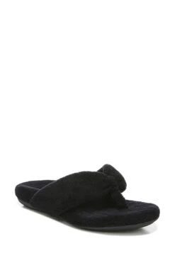 Vionic Lydia Black Terry Slippers -Vionic C75539s3
