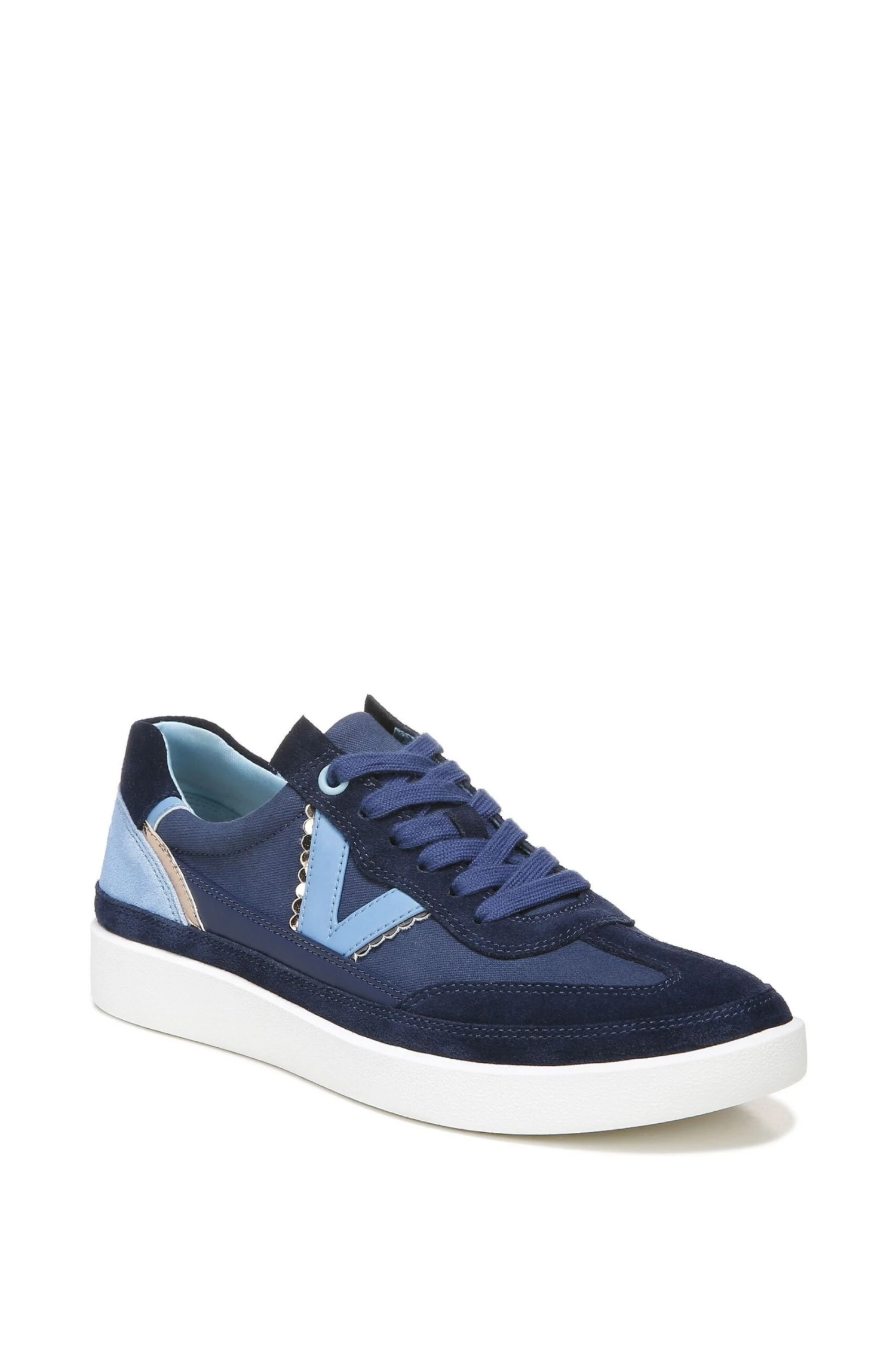 Vionic Navy Blue Canvas Mylie Lace Up Trainers 5 Vionic Navy Blue Canvas Mylie Lace Up Trainers - Image 3