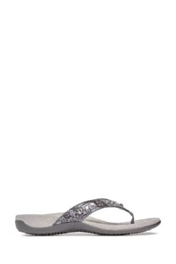 Vionic Slate Grey Lucia Thong Toe Post Sandals