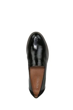 Vionic Kensley Black Crinkle Patent Slip On Shoes -Vionic C89427s6