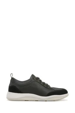 Vionic Nyla Black Tumbled Leather Lace Up Shoes
