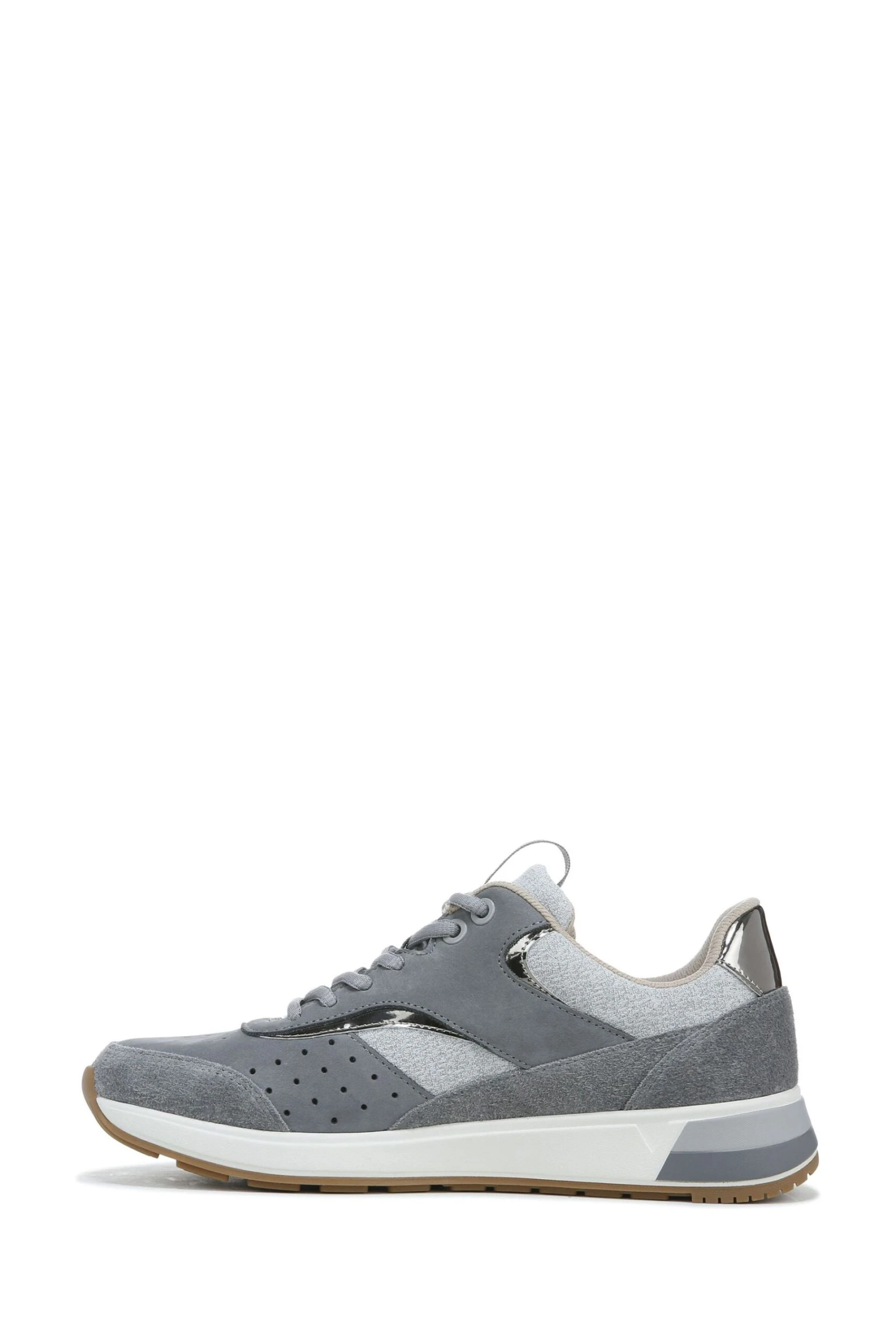 Vionic Grey Vapor/Charcoal Nubuck Nova Lace Up Trainers 4 Vionic Grey Vapor/Charcoal Nubuck Nova Lace Up Trainers - Image 2