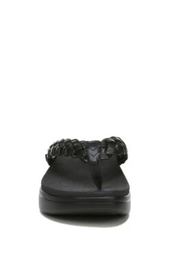 Vionic Kenji Thong Black Wedge Sandals -Vionic D01941s4