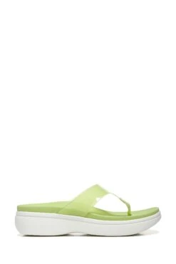 Vionic Green Luminous Thong Wedge Sandals