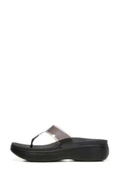 Vionic Luminous Thong Black Wedge Sandals -Vionic D01945s2
