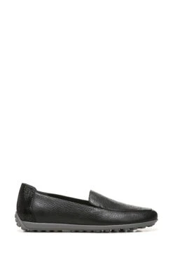 Vionic Elora Slip Ons Black Leather Shoes