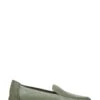 Vionic Green Elora Army Leather Slip On Shoes -Vionic D50032s