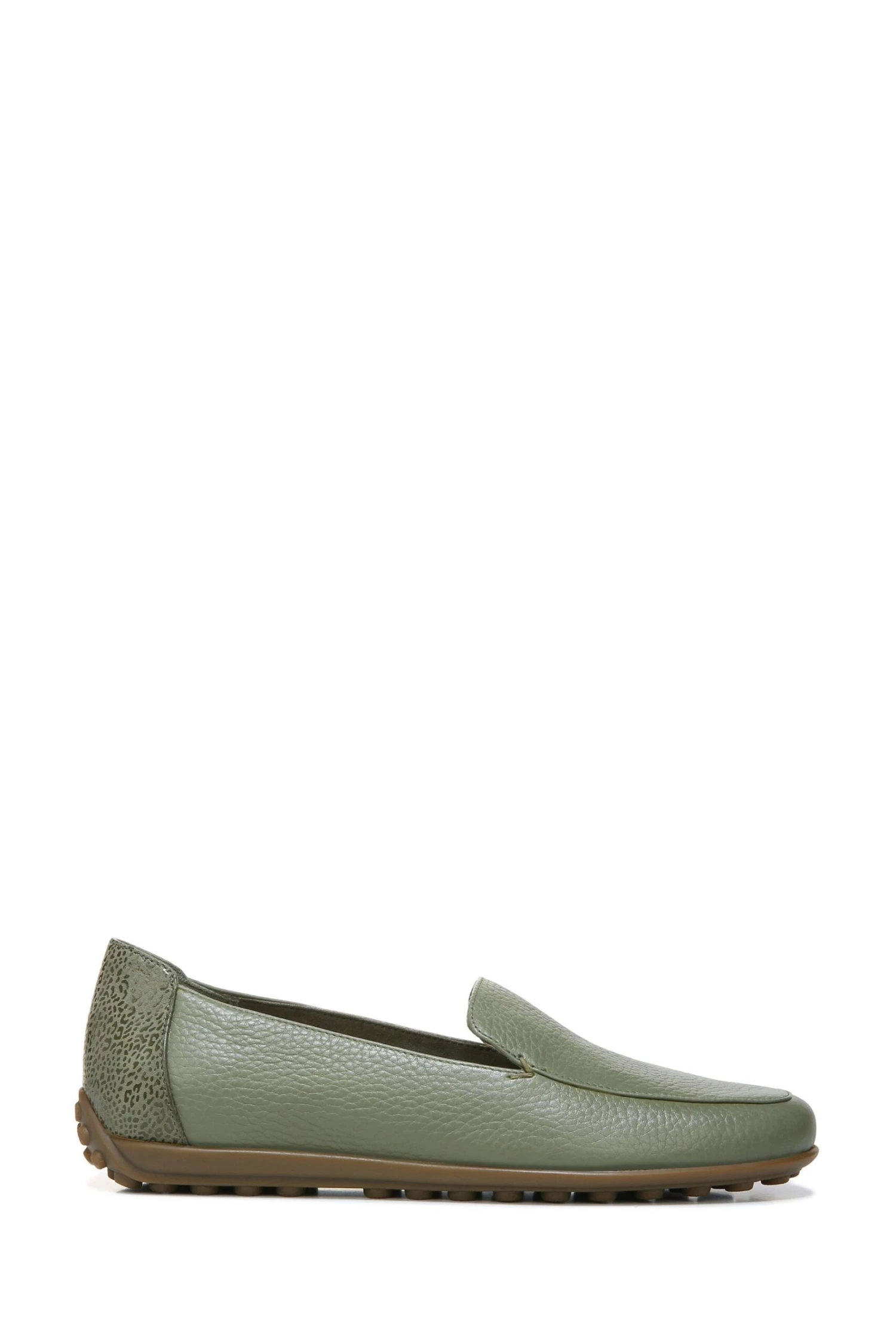 Vionic Green Elora Army Leather Slip On Shoes 3 Vionic Green Elora Army Leather Slip On Shoes
