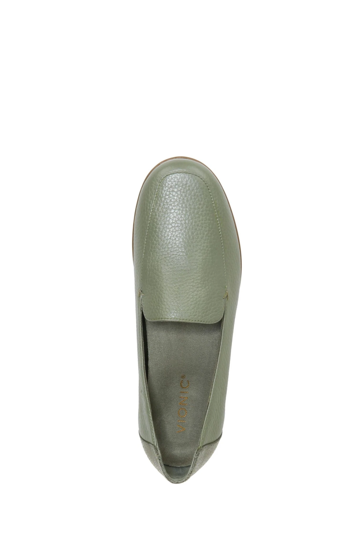 Vionic Green Elora Army Leather Slip On Shoes 8 Vionic Green Elora Army Leather Slip On Shoes - Image 6