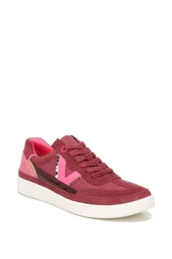 Vionic Red Mylie Shiraz Canvas Lace-Up Trainers -Vionic D50053s3