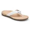Vionic Women's Aloe Smooth Toe Post Sandal White 1 Vionic Women's Aloe Smooth Toe Post Sandal White -Vionic aloe smt whiteleather silo