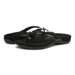 Vionic Women's Bella Toe Post Sandals Black -Vionic gallery 44bellaii black pair2