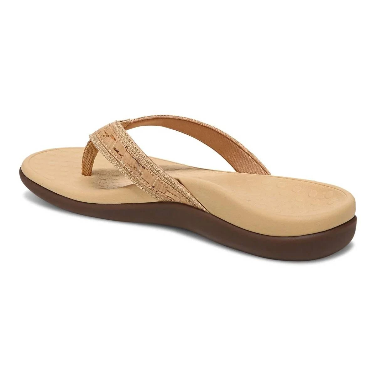 Vionic Women's Tide II Toe Post Sandals Gold Cork 5 Vionic Women's Tide II Toe Post Sandals Gold Cork - Image 3