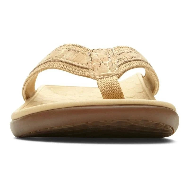 Vionic Women's Tide II Toe Post Sandals Gold Cork 8 Vionic Women's Tide II Toe Post Sandals Gold Cork - Image 6