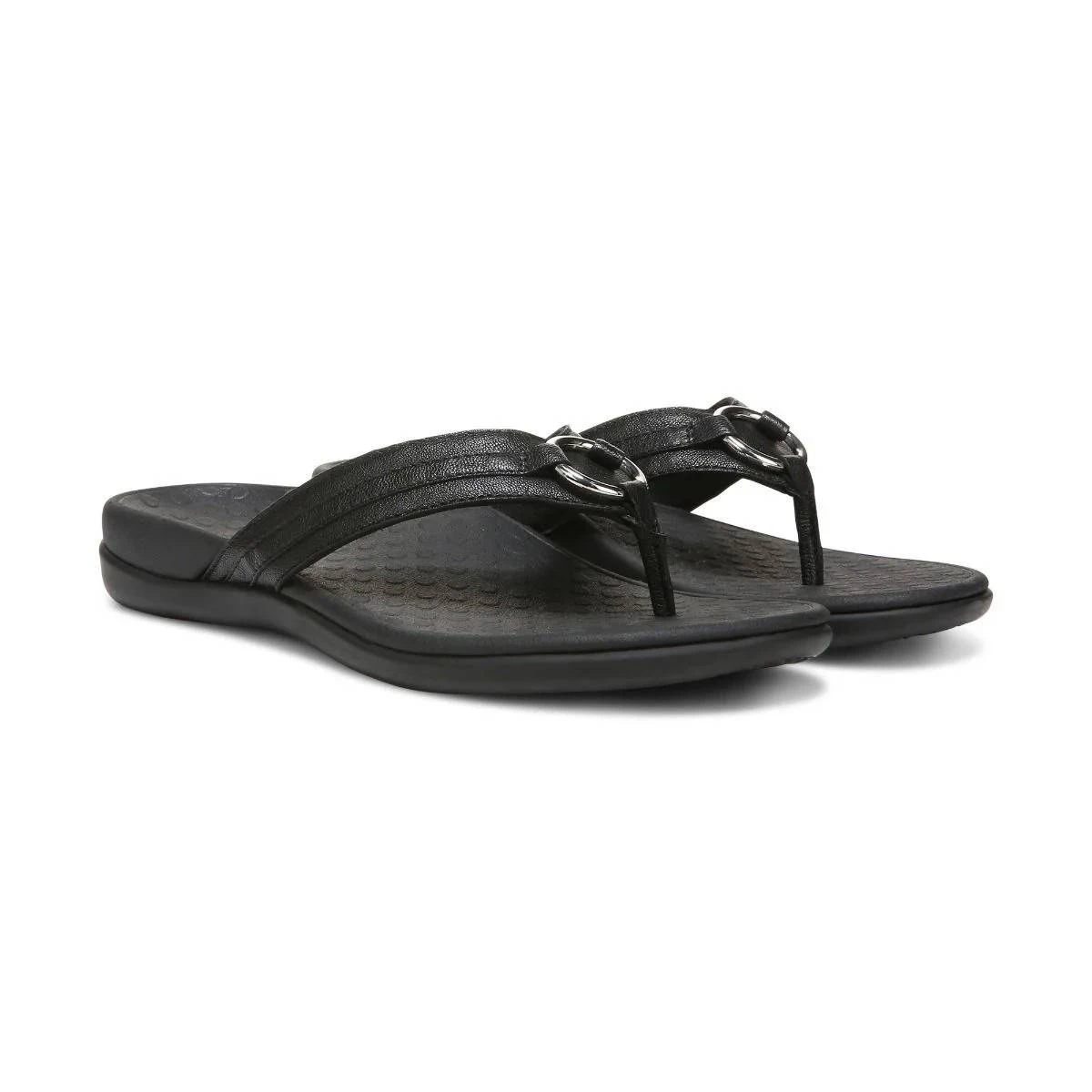 Vionic Women's Aloe Smooth Toe Post Sandal Black 8 Vionic Women's Aloe Smooth Toe Post Sandal Black - Image 6