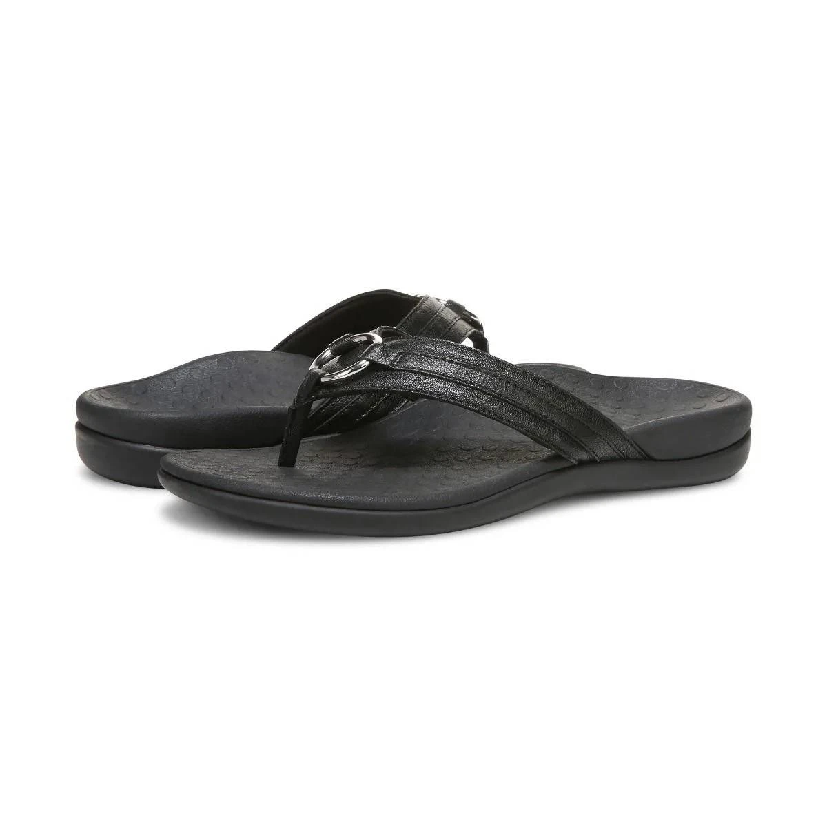Vionic Women's Aloe Smooth Toe Post Sandal Black 7 Vionic Women's Aloe Smooth Toe Post Sandal Black - Image 5