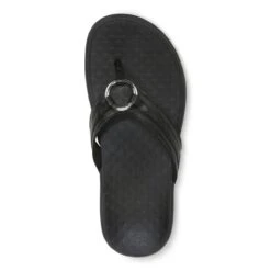 Vionic Women's Aloe Smooth Toe Post Sandal Black 22 Vionic Women's Aloe Smooth Toe Post Sandal Black -Vionic gallery aloe leather blackleather top