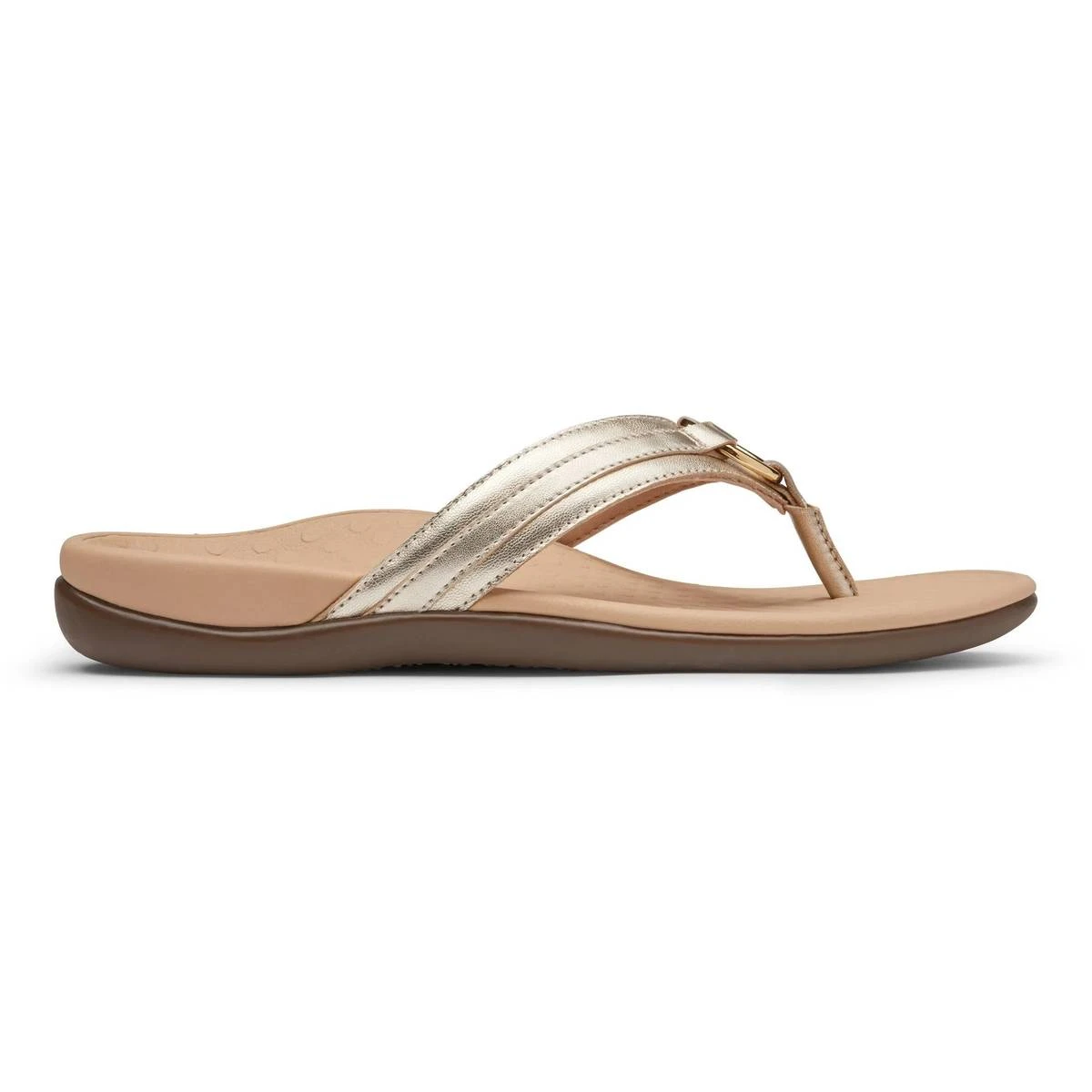Vionic Women's Aloe Smooth Toe Post Sandal Champagne 11 Vionic Women's Aloe Smooth Toe Post Sandal Champagne - Image 9