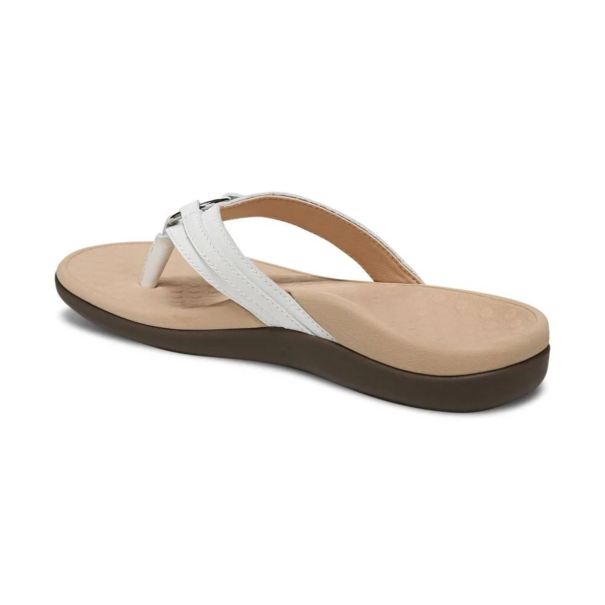 Vionic Women's Aloe Smooth Toe Post Sandal White 5 Vionic Women's Aloe Smooth Toe Post Sandal White - Image 3