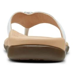 Vionic Women's Aloe Smooth Toe Post Sandal White 19 Vionic Women's Aloe Smooth Toe Post Sandal White -Vionic gallery aloe smt whiteleather rear