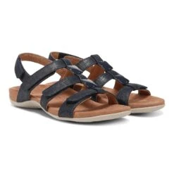 Vionic Women's Amber Sandals Navy -Vionic gallery amber navy pair1