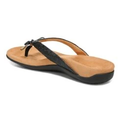 Vionic Women's Bella Toe Post Sandal Black Embossed 16 Vionic Women's Bella Toe Post Sandal Black Embossed -Vionic gallery bella blackembossed 3qback
