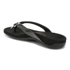 Vionic Women's Bella Toe Post Sandals Black Tile 17 Vionic Women's Bella Toe Post Sandals Black Tile -Vionic gallery bella blacktile 3qback